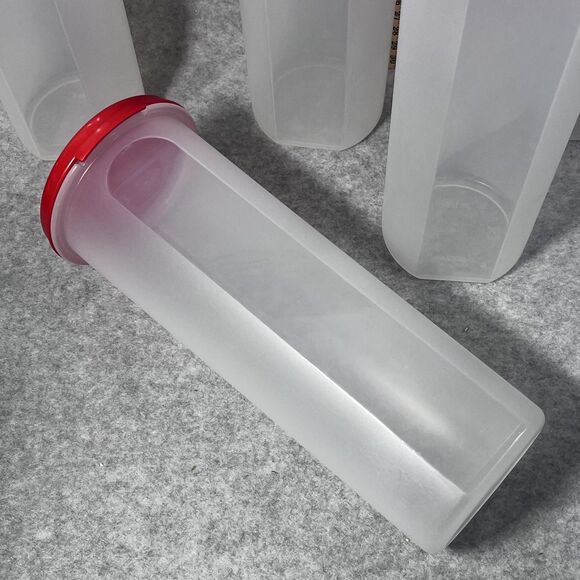 Tupperware Modular Mate Oval 4 Containers Set of 5 Red Lids 890ml Pantry Storage - Picture 9 of 9